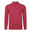 Peter Gribby Mens Lambswool ¼ Zip Jumper - Raspberry