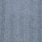 Peter Gribby Mens Cable ¼ Zip Jumper - Misty Blue
