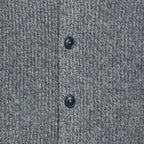Peter Gribby Mens Ribbed Shawl Cardigan - Grey Marl