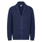 Peter Gribby Mens Ribbed Shawl Cardigan - Navy