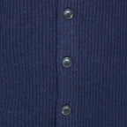 Peter Gribby Mens Ribbed Shawl Cardigan - Navy