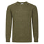 Peter Gribby Mens Ribbed Crew Neck Jumper - Olive