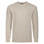 Peter Gribby Mens Guernsey Pattern Crew Neck Jumper - Ecru