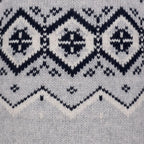 Peter Gribby Mens Nordic Zip Neck Jumper - Silver