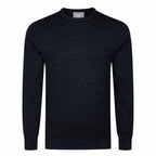 Peter Gribby Mens Merino Acrylic Crew Neck Jumper - Black