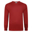 Peter Gribby Mens Merino Acrylic Crew Neck Jumper - Paprika