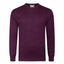 Peter Gribby Mens Merino Acrylic Crew Neck Jumper - Plum