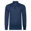 Peter Gribby Mens Merino Acrylic Zip Neck Jumper - Indigo