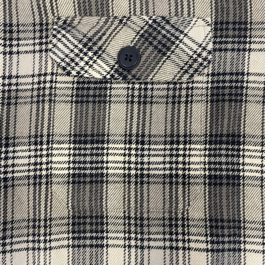Peter Gribby Cotton Long Sleeved Grey Check Shacket