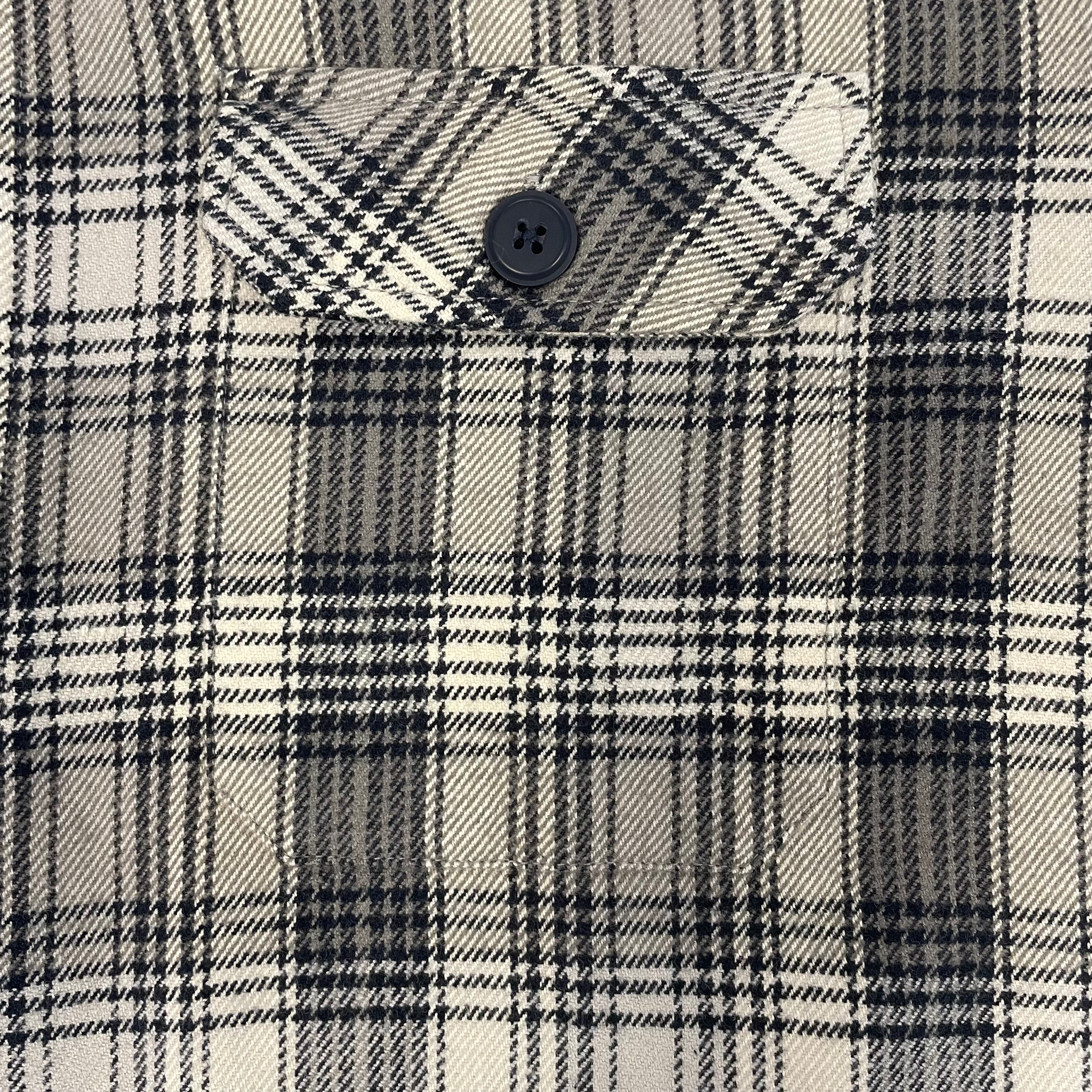 Peter Gribby Cotton Long Sleeved Grey Check Shacket