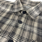Peter Gribby Cotton Long Sleeved Grey Check Shacket