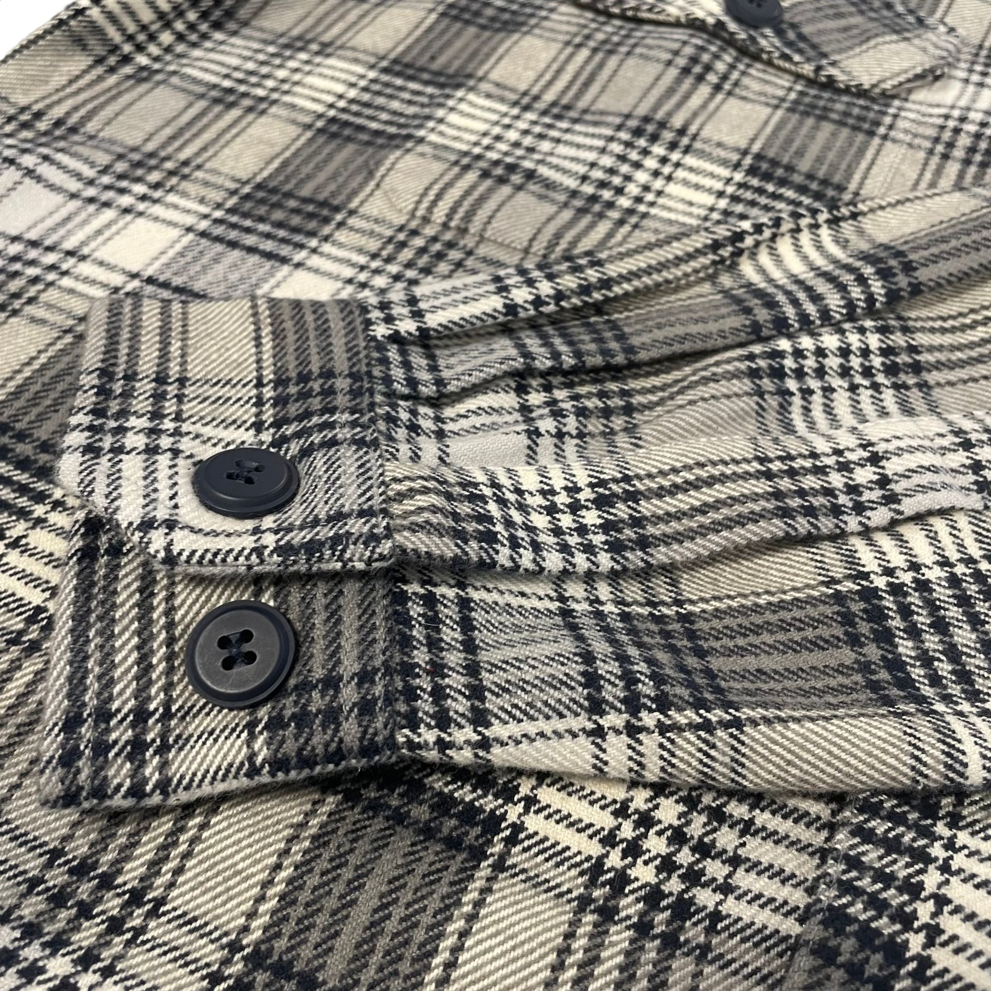 Peter Gribby Cotton Long Sleeved Grey Check Shacket