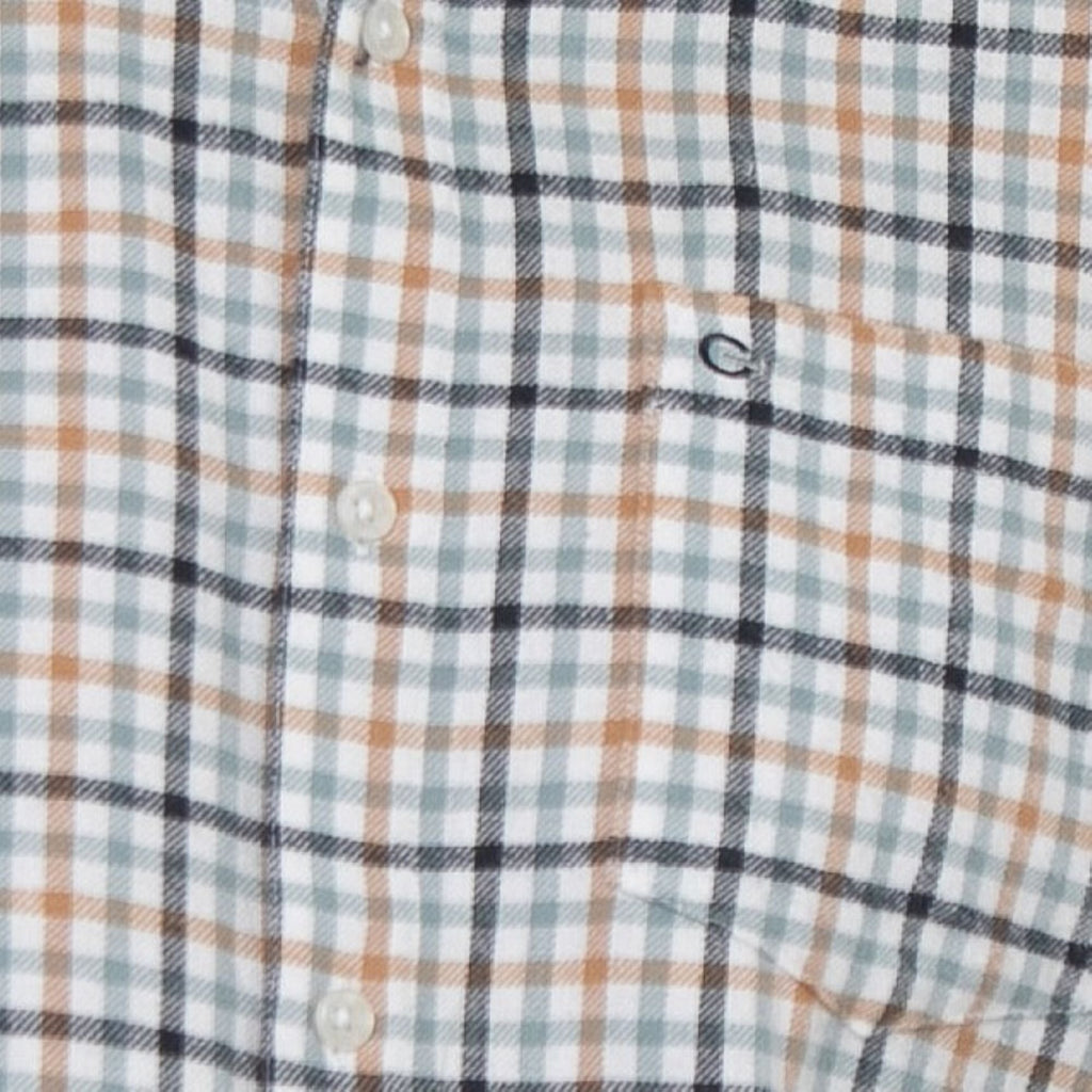 Peter Gribby Long Sleeve Cream Check Shirt - Cream
