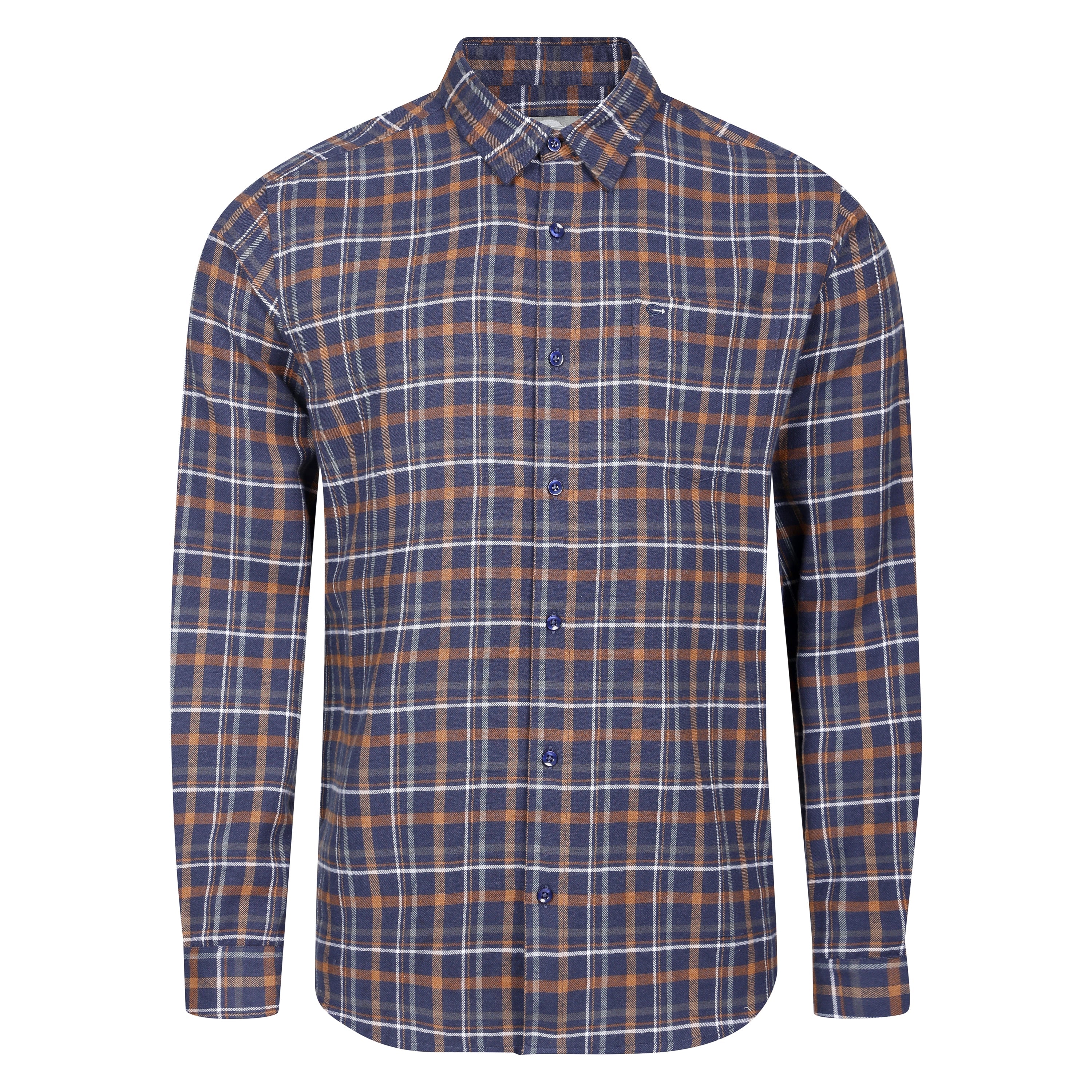 Peter Gribby Long Sleeve Navy Check Shirt