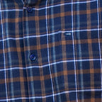 Peter Gribby Long Sleeve Navy Check Shirt