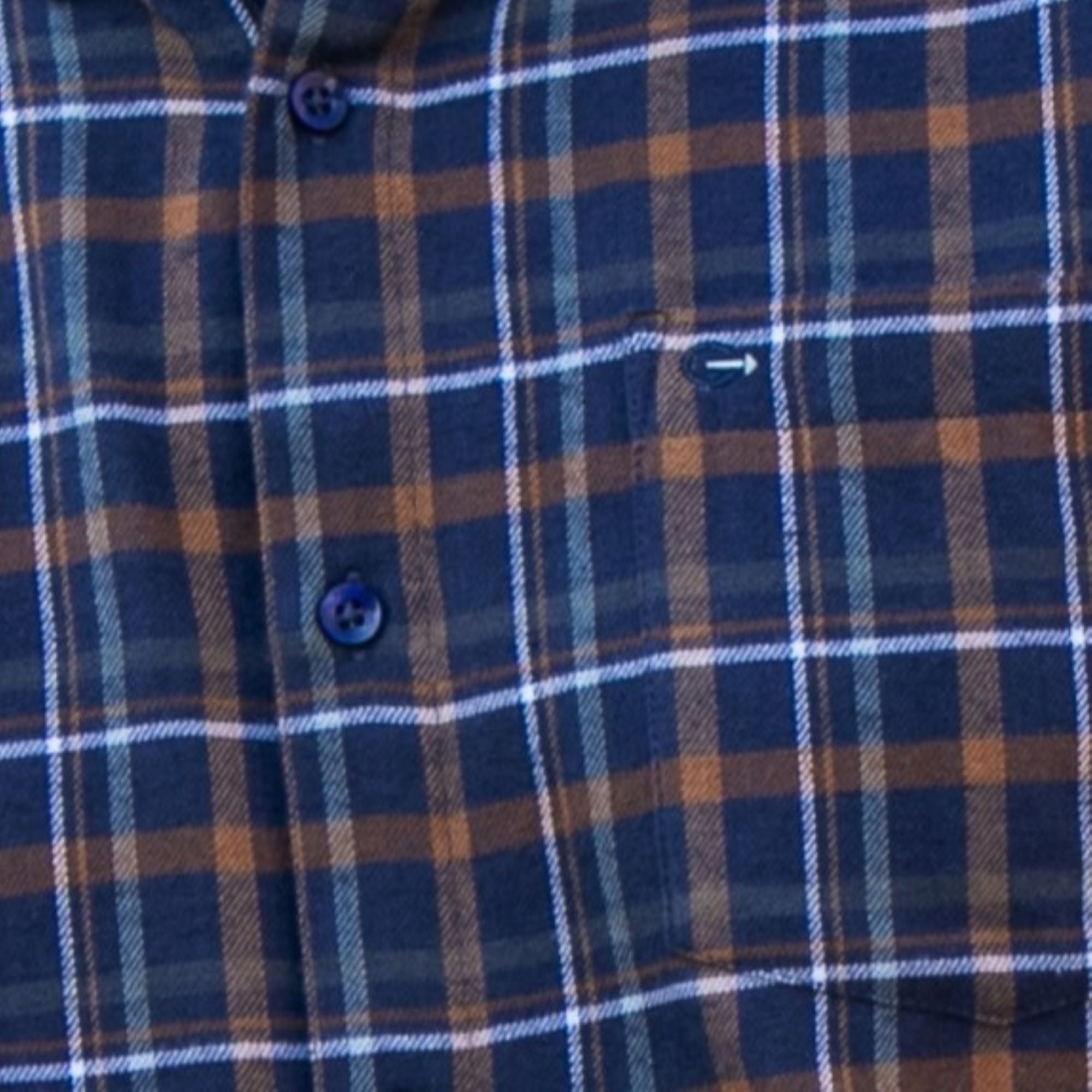 Peter Gribby Long Sleeve Navy Check Shirt