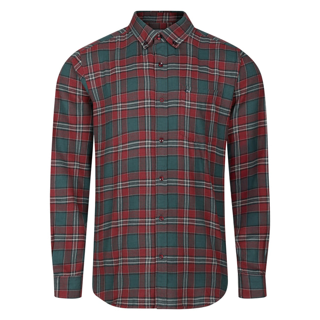 Peter Gribby Long Sleeve Wine Check Shirt Hover Image