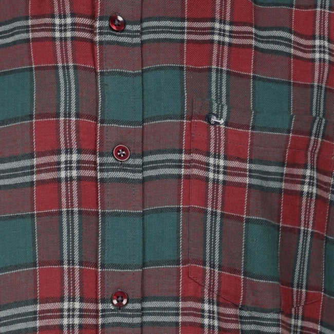 Peter Gribby Long Sleeve Wine Check Shirt Main Image