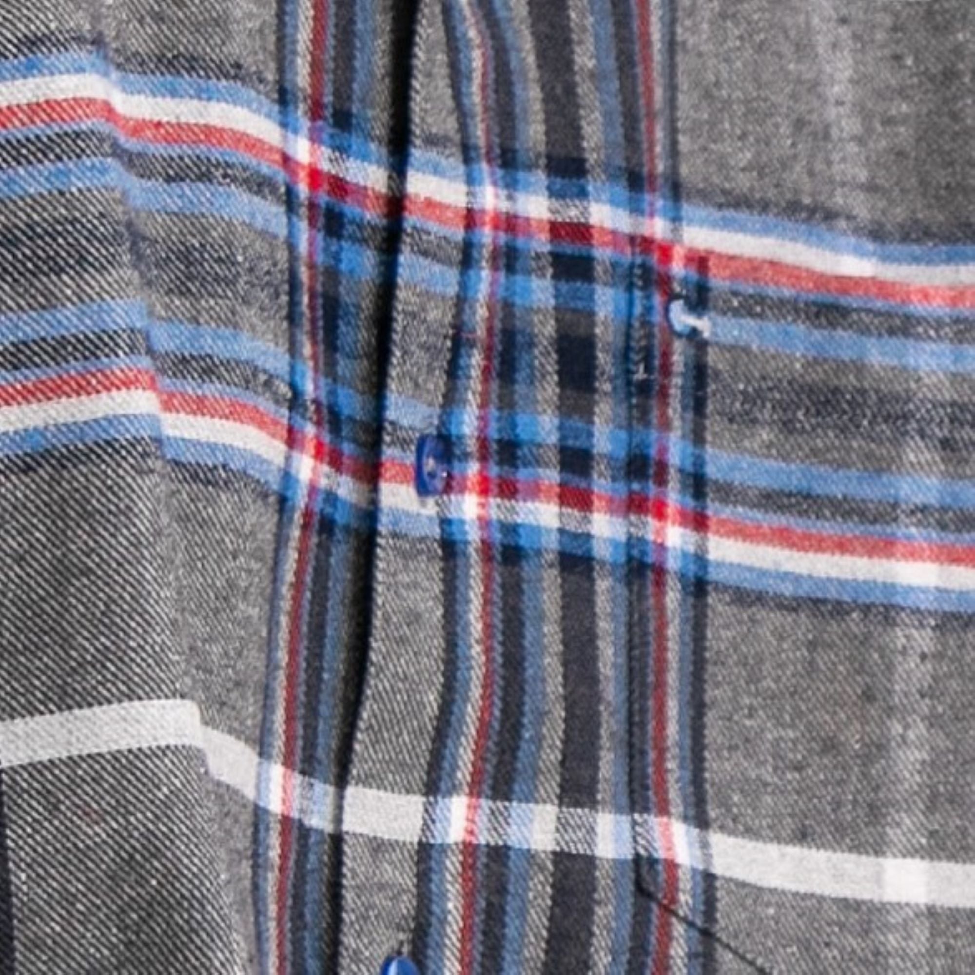 Peter Gribby Long Sleeve Silver Check Shirt