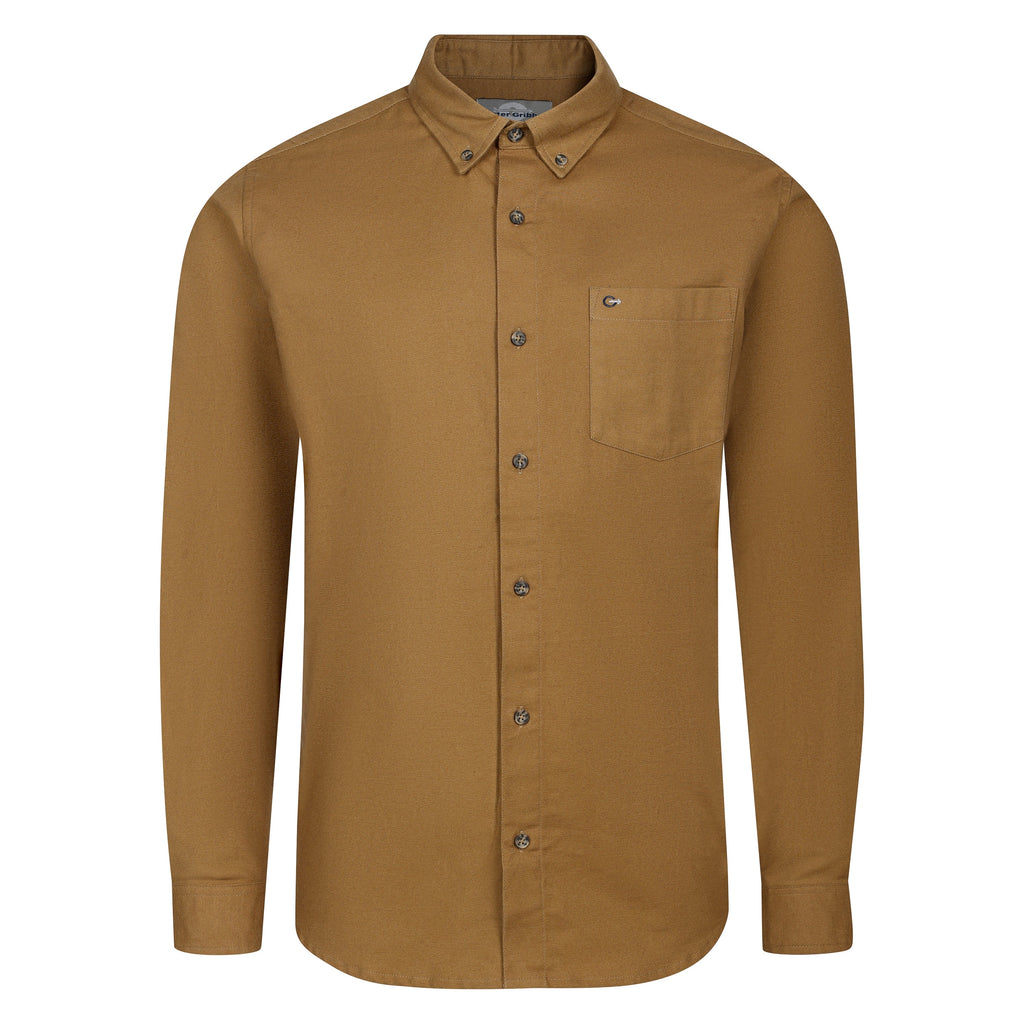 Peter Gribby Long Sleeve Twill Shirt - Caramel