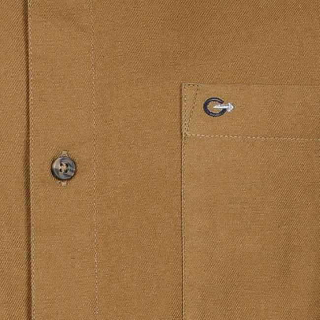 Peter Gribby Long Sleeve Twill Shirt - Caramel Main Image