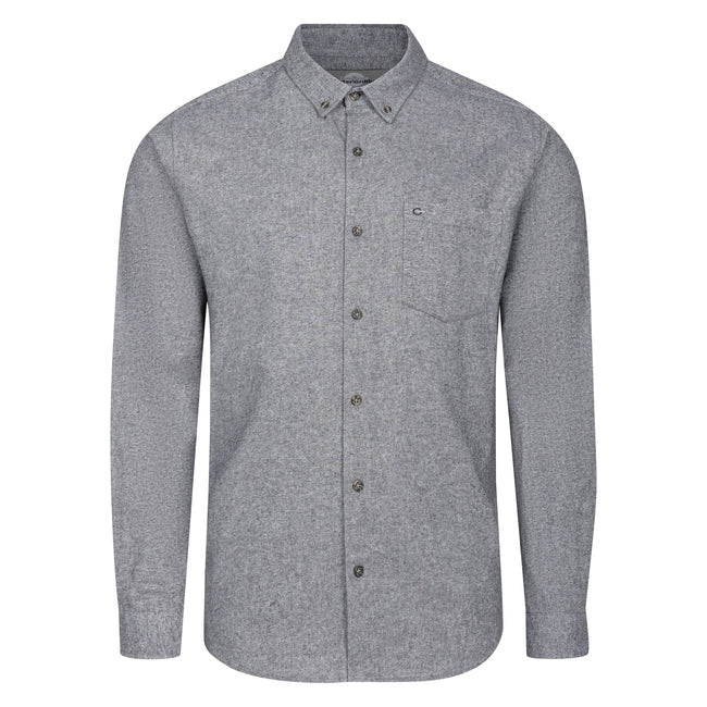 Peter Gribby Long Sleeve Twill Shirt - Silver Hover Image