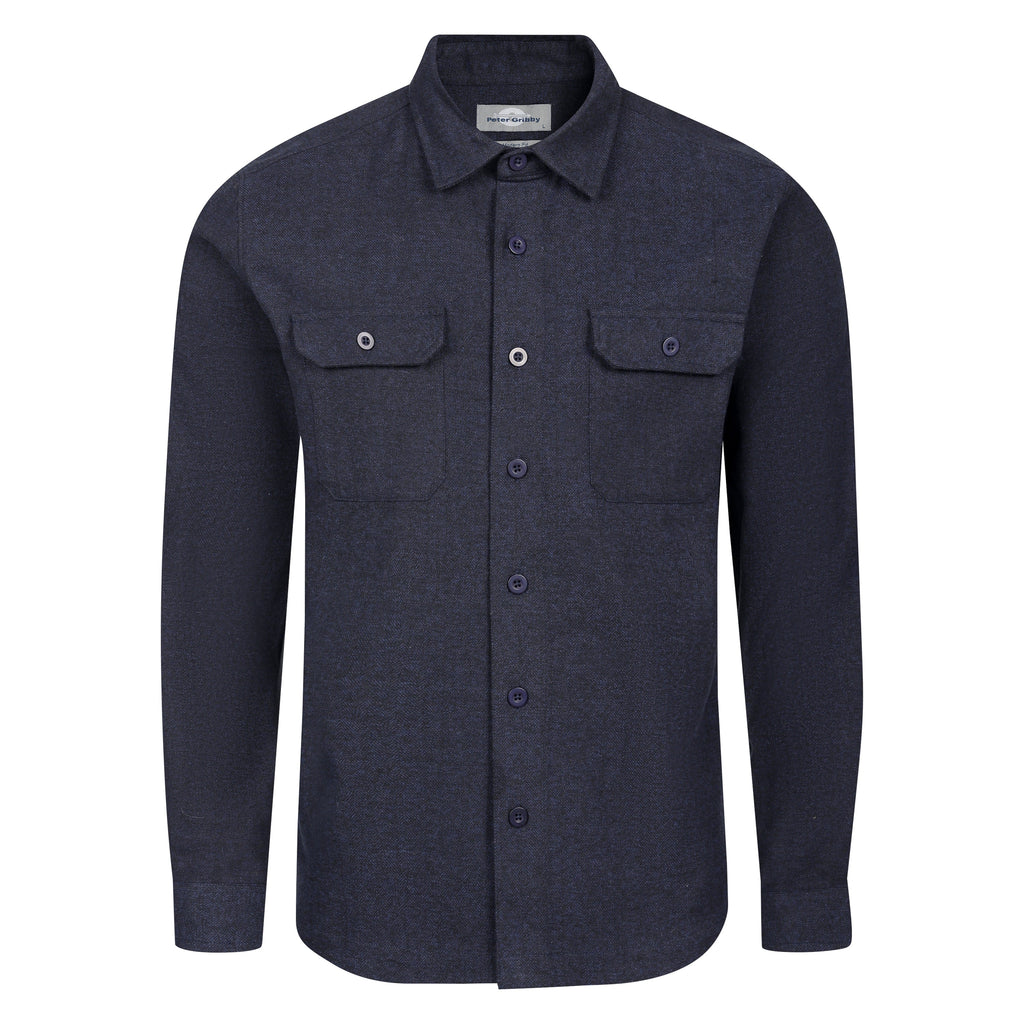Peter Gribby Flannel Shacket - Indigo