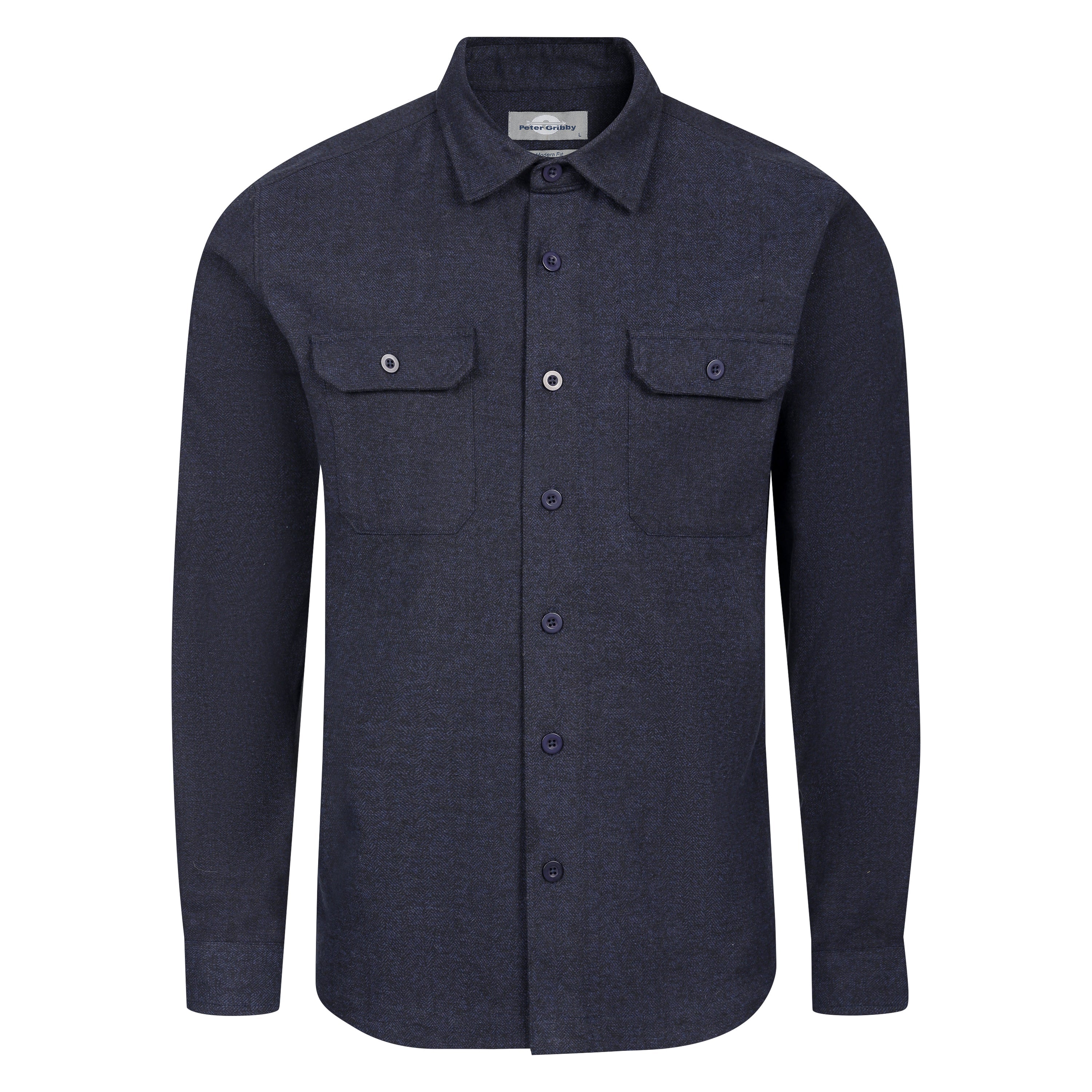 Peter Gribby Flannel Shacket - Indigo