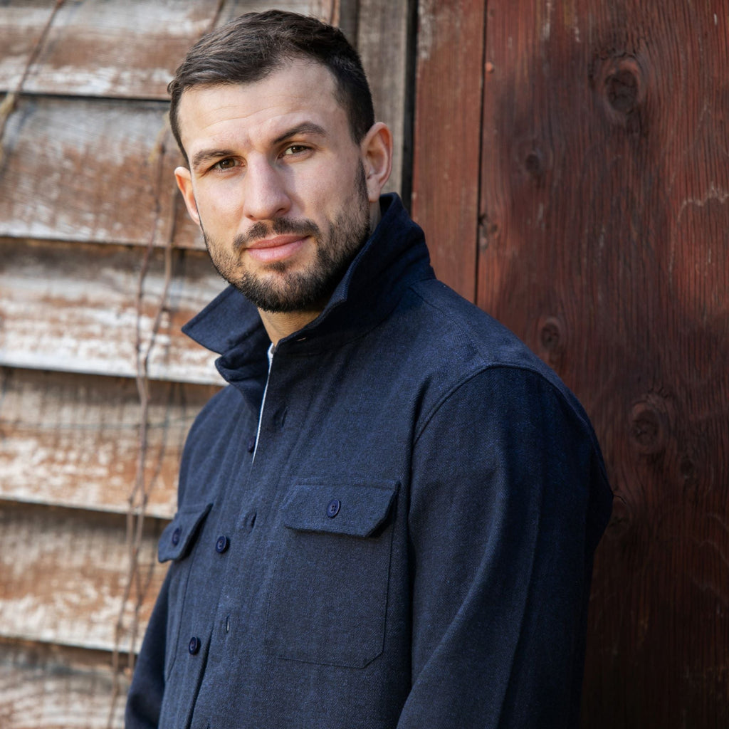 Peter Gribby Flannel Shacket - Indigo