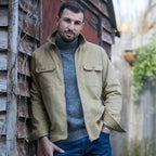 Peter Gribby Cord Zipper Shacket - Camel