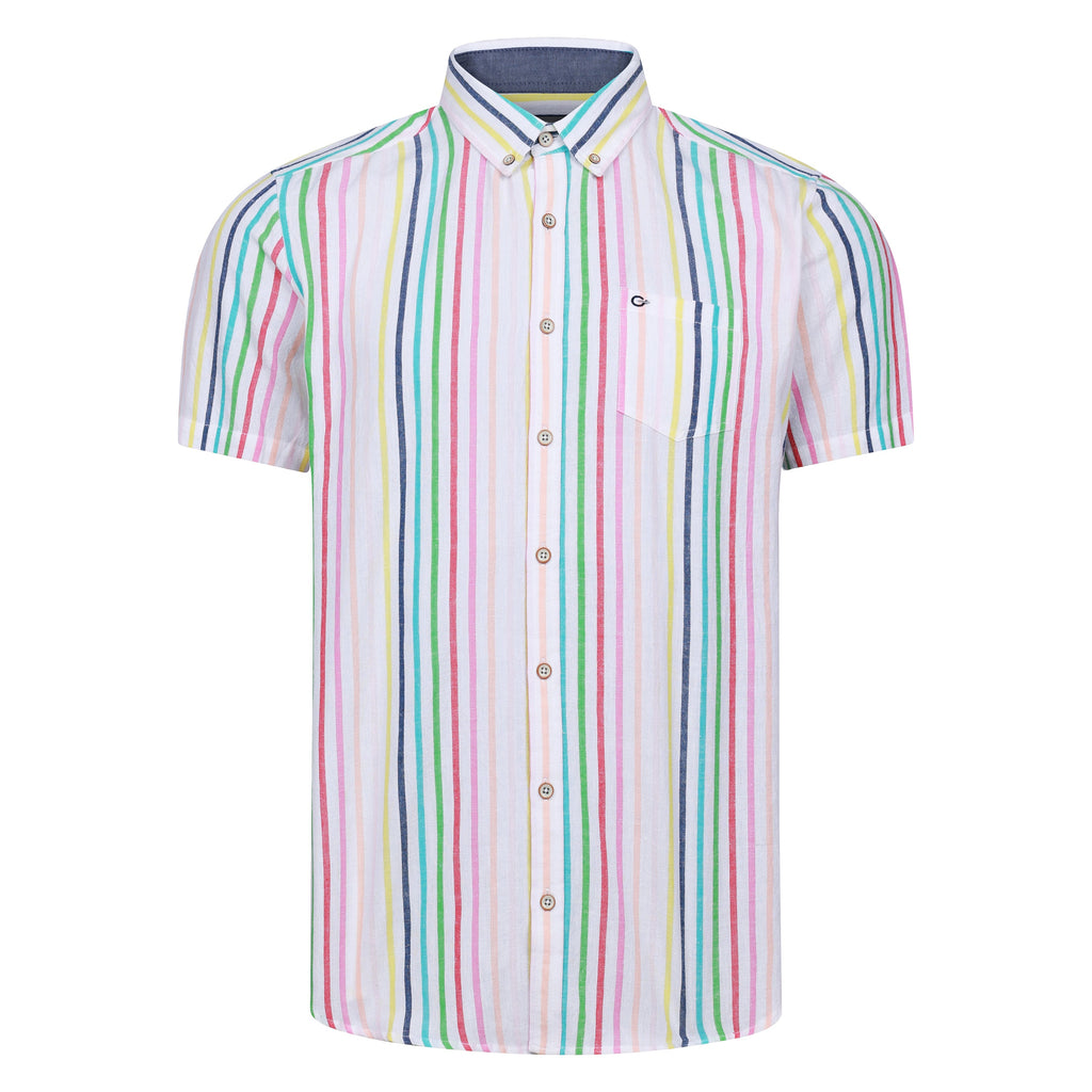 Peter Gribby Short Sleeve Multi Stripe Shirt