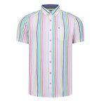 Peter Gribby Short Sleeve Multi Stripe Shirt