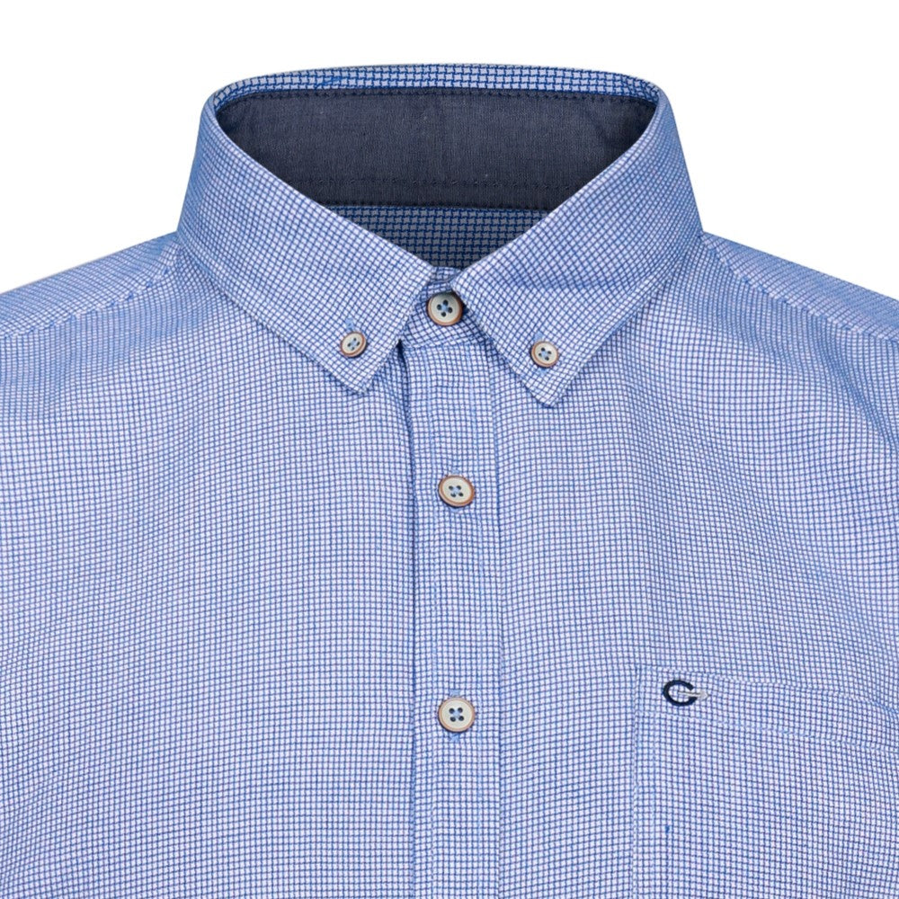 Peter Gribby Short Sleeve Teal Check Shirt