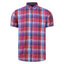 Peter Gribby Short Sleeve Coral Check Shirt