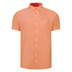 Peter Gribby Short Sleeve Linen Rich Shirt - Peach