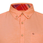 Peter Gribby Short Sleeve Linen Rich Shirt - Peach