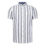 Peter Gribby Short Sleeve Ecru Stripe Shirt