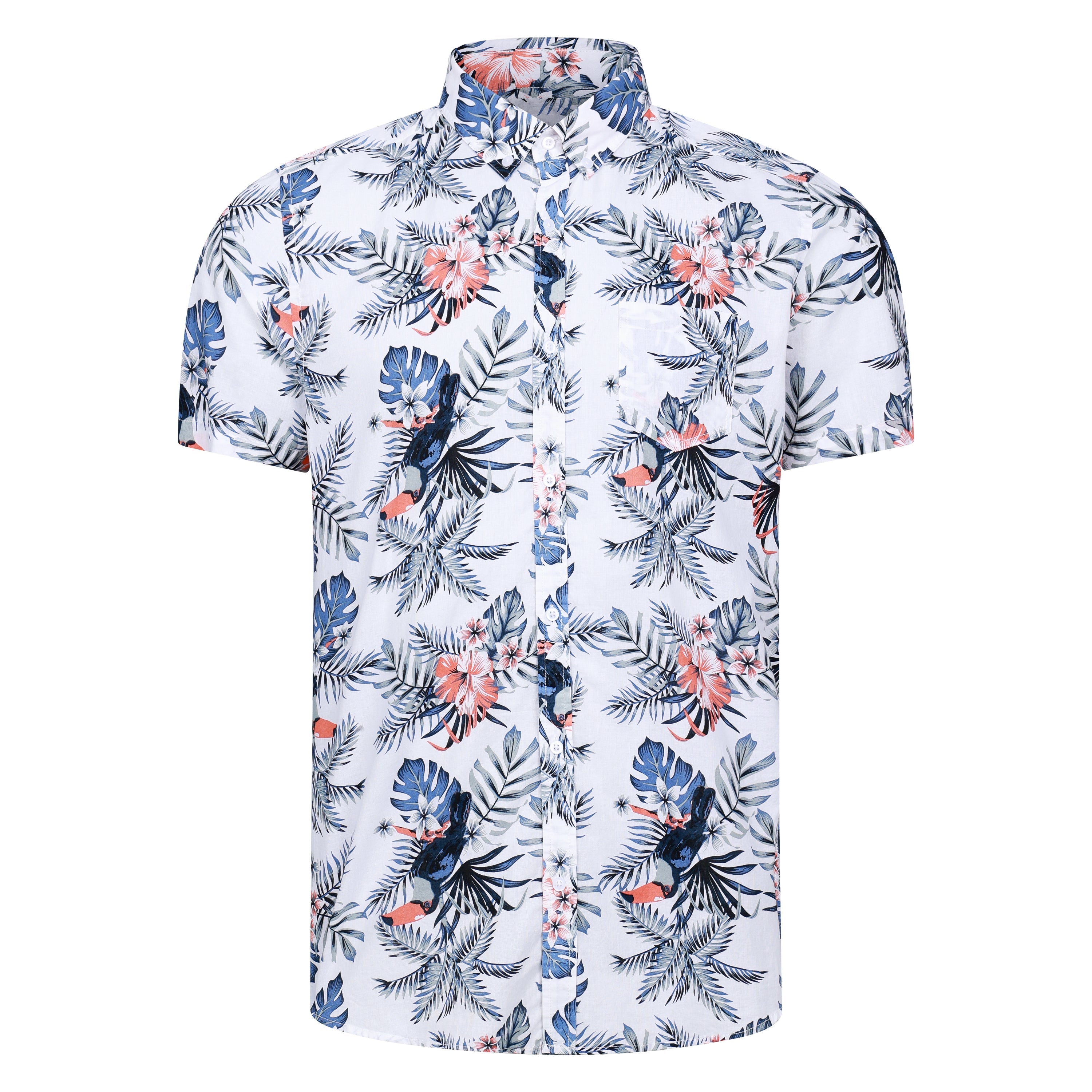 Peter Gribby Short Sleeve Toucan Print Shirt