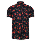 Peter Gribby Short Sleeve Hummingbird Print Shirt