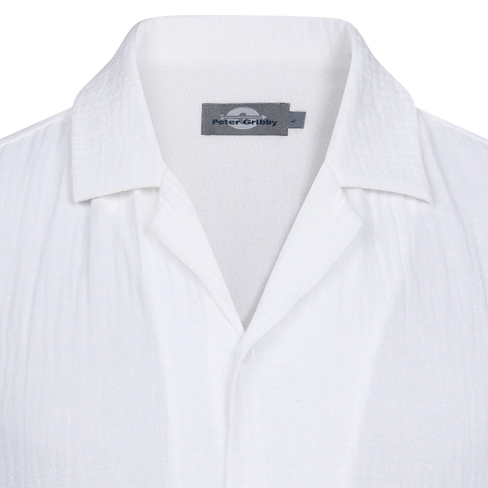 Peter Gribby Short Sleeve Textured Revere Shirt