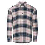 Peter Gribby Mens Long Sleeve Check Shirt - Cream