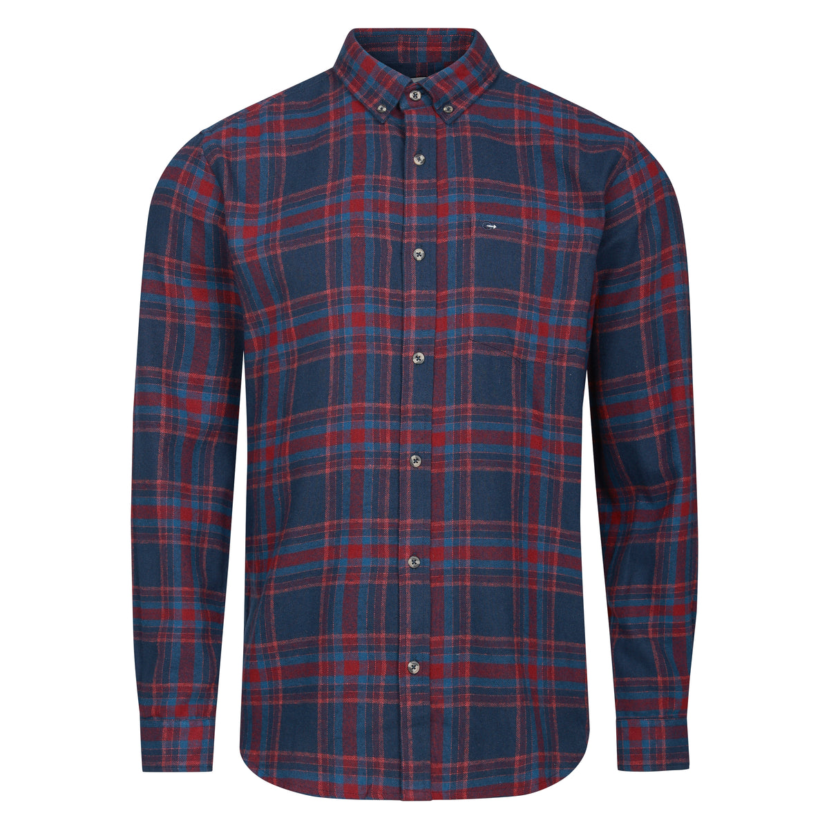 Peter Gribby Mens Long Sleeve Check Shirt - Teal