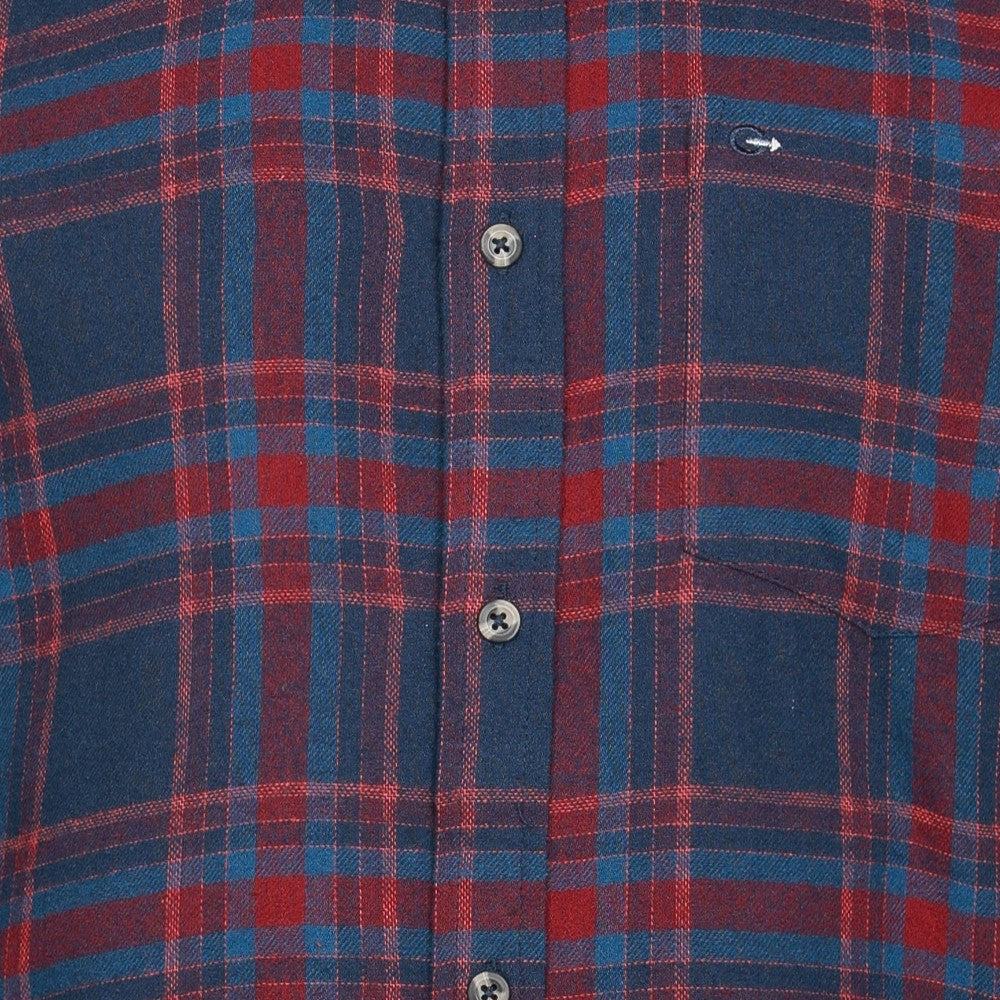Peter Gribby Mens Long Sleeve Check Shirt - Teal