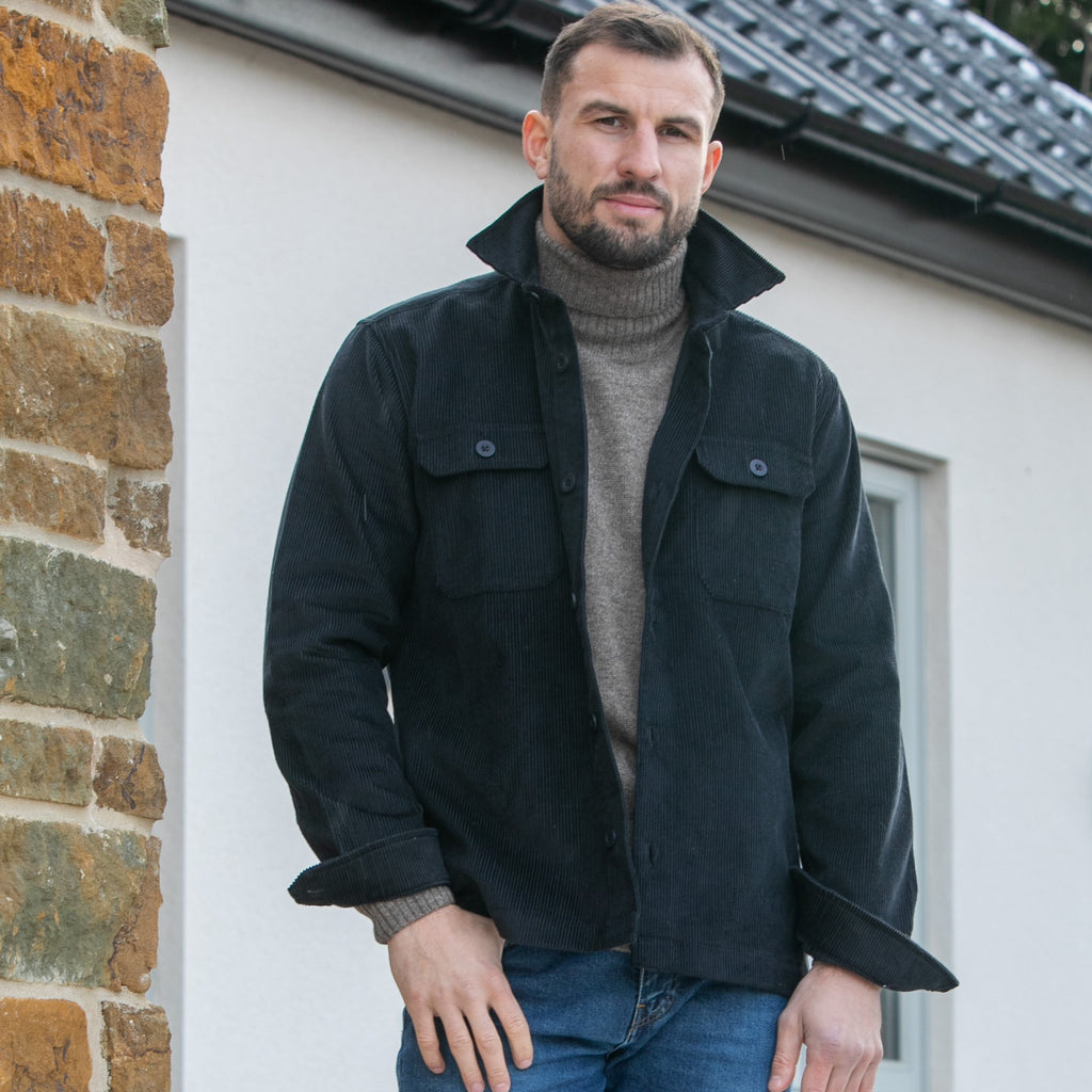 Peter Gribby Cord Shacket - Black