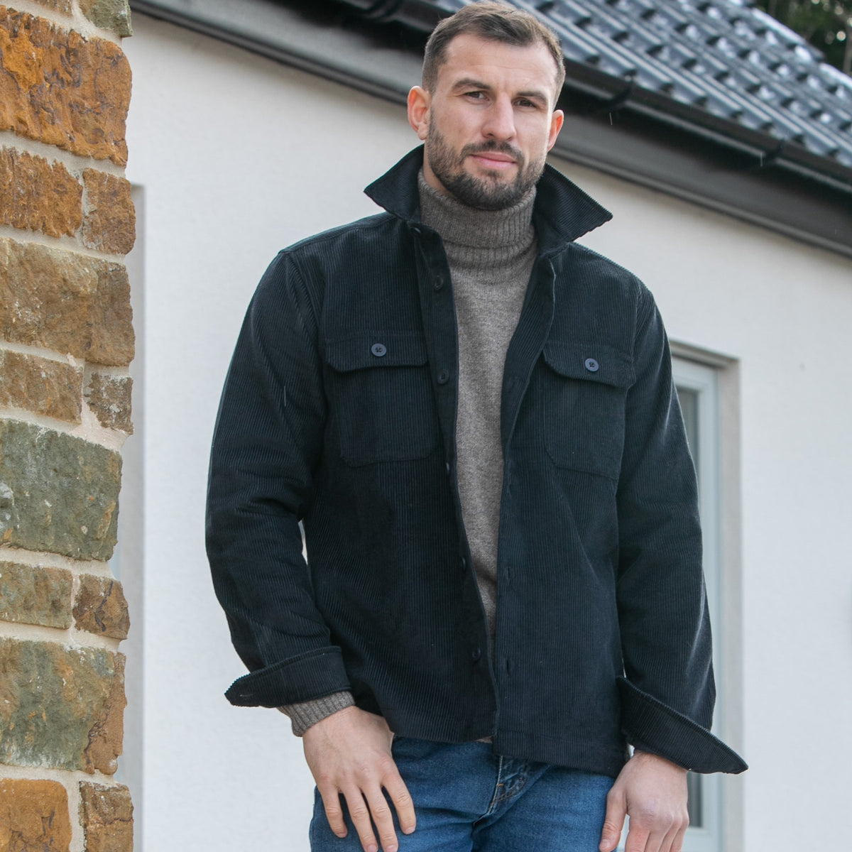 Peter Gribby Cord Shacket - Black
