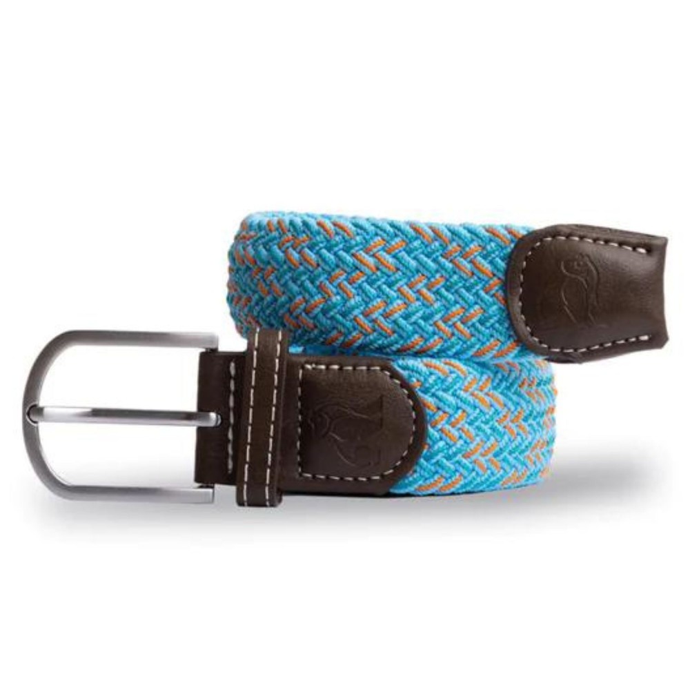Swole Panda Fine Weave Woven Belt - Sky Blue