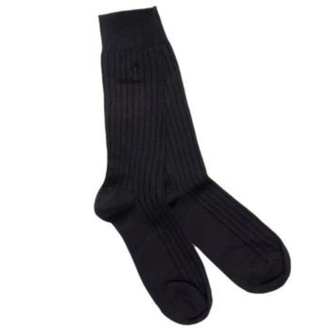 Swole Panda Bamboo Socks - Navy Hover Image