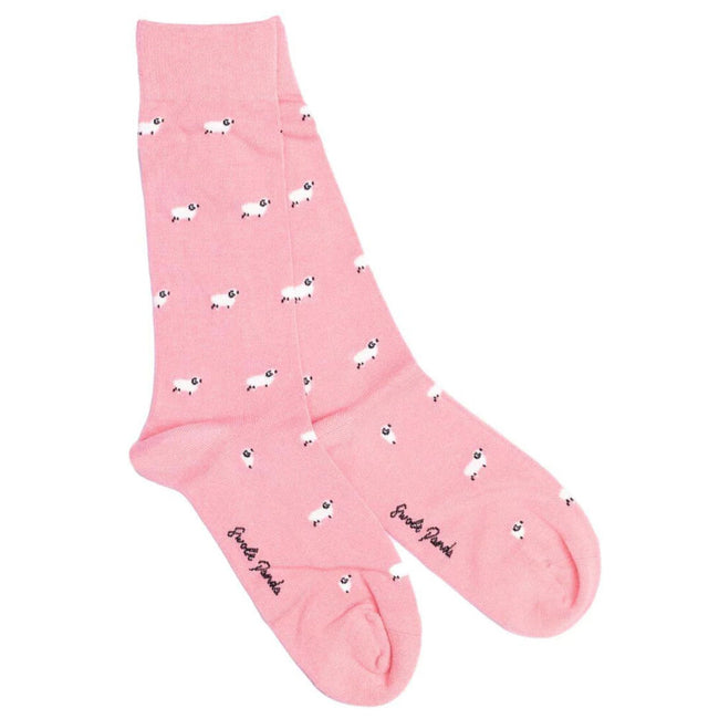 Swole Panda Bamboo Socks - Sheep Hover Image