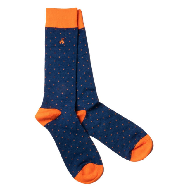 Swole Panda Bamboo Socks - Spotted Orange Hover Image