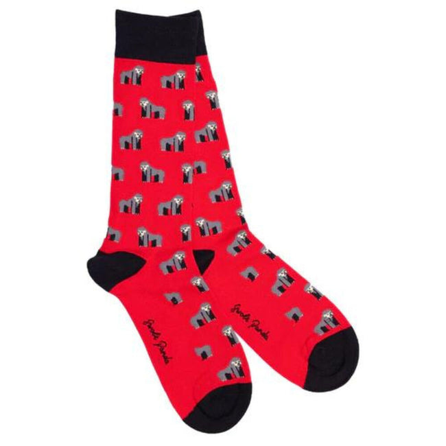 Swole Panda Bamboo Socks - Red Gorilla Hover Image